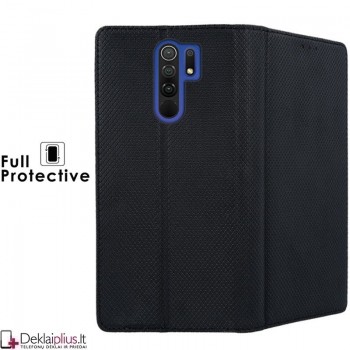 Telone smart magnet serijos atverčiamas dėklas - juodas (Xiaomi Redmi 9)